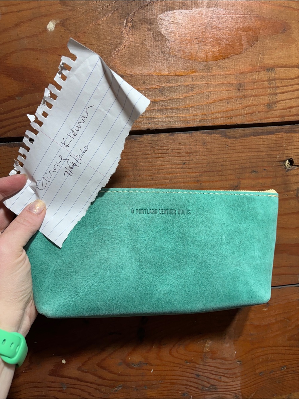 Portland Leather Utility pouch in Reef